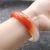 Colors Chalcedony Agate Bracelet Half Red Half Jade Bracelet Opportunity Knocks Women's Exquisite Jade Bracelet Gift