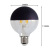 Edison Shadowless Led Semi-Electroplating Reflective Bulb E27 Screw Mouth Semi-Plated Gold and Silver Black Dragon Ball Globe Decorative Light Source