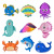 Q Version Ocean Theme Clownfish Animal Aluminum Film Balloon Octopus Starfish Crab Children Party Party Balloon