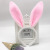 B0141 Christmas Plush Rabbit Headband Halloween Day Party Nightclub with Wire Rabbit Ears Head Accessories