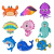 Q Version Ocean Theme Clownfish Animal Aluminum Film Balloon Octopus Starfish Crab Children Party Party Balloon