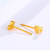 Compact Mini Heart Carven Design Stud Earrings Plated 24K Gold Ear Bone Stud Earrings Wholesale Children's Earrings