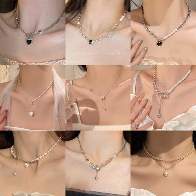 for Women All-Match Special-Interest Design High-Grade Light Luxury Clavicle Chain Love Pendant Ornaments Wholesale