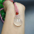 Ice Transparent Agate Purse Pendant White Powder Green Canary Stone Small Pendant Crystal Ornament Inlaid Accessories