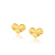 Compact Mini Heart Carven Design Stud Earrings Plated 24K Gold Ear Bone Stud Earrings Wholesale Children's Earrings