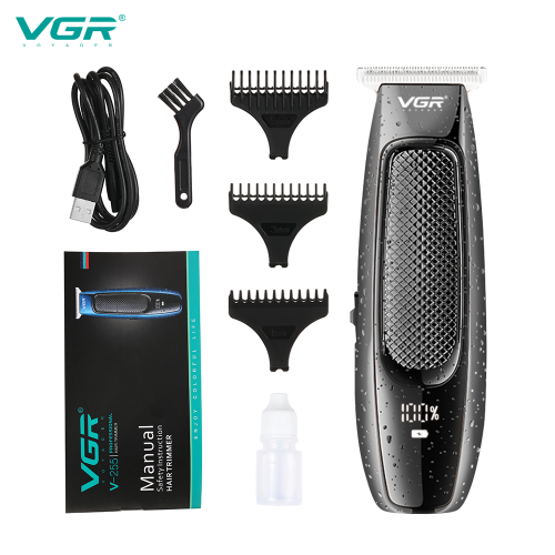 vgr255 hair clipper oil head electric usb cross-border clipper hair shaver compact led digital display charging clipper