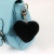 Cross-Border Artificial Rabbit-Fur Ball Plush Pendant Accessories Pendant DIY Phone Case Keychain Leather Hanger Heart-Shaped Pendant