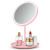 Wholesale Makeup Mirror LED Light Mirror Portable Three-Color Adjustable Dressing Mirror Desktop Beauty Dormitory Mirror with Light