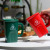 Square Trash Can Ceramic Mug Green Recycling Bin Water Cup Creative Exotic Ceramic Mug