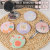 Cute Ins Portable Small Mirror Pu Makeup Mirror Portable Dormitory Cosmetic Mirror with Handle Dressing Mirror Portable Mirror