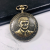 New Retro Clamshell Pocket Watch Digital Face Iron Chain Skull Commemorative Keychain Watch