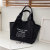 Cross-Border Women's Bag 2022 New Casual Fashion Fresh Letters Hand-Carrying Big Bag Canvas Mori Style Artistic Shoulder Bag