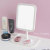 Led Make-up Mirror Smart Adjustable Three-Color Light Dressing Mirror Desktop Fill Light Mirror One-Click Touch Rechargeable