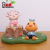 Creative Zakka Crafts Looking up at the School Garden Piggy Ornaments Home Decoration Resin Car Cake Ornaments