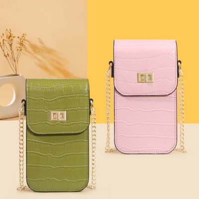 2022 New Stone Pattern Lady Bags Large Capacity Multifunctional Mobile Phone Bag Women's Messenger Bag Mini Bag Mobile Phone Bag