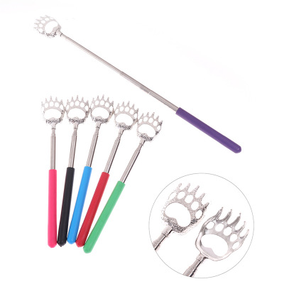 Back Scratcher Don't Ask for Help Bear Claw Telescopic Stainless Steel Scratching Rake Five Sections Retractable Scratching Device Wholesale