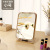 Factory Wooden Desktop Makeup Mirror Female Dormitory Desktop Portable Large Student Mirror Clear Folding Dressing Mirror