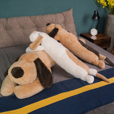 Long Lying Puppy Dog Doll Pillow Plush Toy Dog Doll Doll Sleeping Bed Headrest Children Girls Gift Items