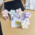 2 Pieces ~ Children's Flower Barrettes Colored Flowers Cloth Wrapper Does Not Hurt Hair BB Clip Sweet Cute Girl Bang Side Clip