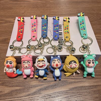 Cartoon Anime Doll Keychain Accessories Key Chain Silicone Schoolbag Wholesale Pendant Backpack Doll Bag