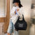 Cross-Border Women's Bag 2022 New Casual Fashion Fresh Letters Hand-Carrying Big Bag Canvas Mori Style Artistic Shoulder Bag