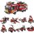 Hot Sale Compatible with Lego Assembling Building Blocks 8-in-1 City Fire Brigade DIY Small Particles Children's Educational Toys Gifts