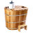 Bath Wooden Bucket Raised Bath Bucket Adult Household Body Bath Bucket Sweat Steaming Dual-Use Yao Medicine Bathtub Small Apartment Bathtub