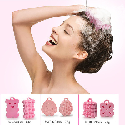 Amazon Edible Silicon Head Washing Fantastic Cap Head Massage Cleaning Shampoo Comb Soft Silicone Shampoo Brush