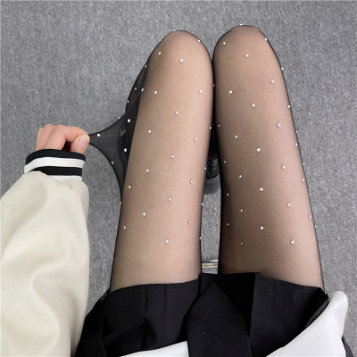 High Quality Cut at Random Snagging Resistant Stockings Steam Engine Starry Shiny Hot Drilling Pantyhose Women Disco 