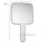 Factory Straight Supplier round Hand-Hold Mirror Makeup Hairdressing Mirror Online Celebrity Mirror Single-Sided Mirror Portable Handheld Mirror