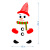 Cross-Border Christmas Snowman Expression Magnetic Refridgerator Magnets Holiday Decoration DIY Cartoon Garage Door Waterproof Wall Sticker