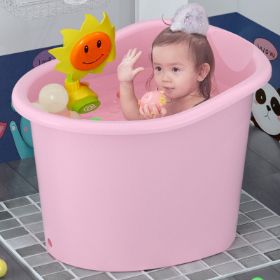 Bathtub Household 3 to 6 Years Old Bathtub Children's Bath Barrel Children's Supplies Bath Bucket Bath Bucket Bathtub Can Sit Large