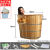 Bath Wooden Bucket Raised Bath Bucket Adult Household Body Bath Bucket Sweat Steaming Dual-Use Yao Medicine Bathtub Small Apartment Bathtub