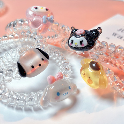 Cartoon Cinnamoroll Babycinnamoroll Clow M Headband Bracelet Dual-Use Female Cute Girl Heart Phone Line Hair Ring Girlfriends' Gift Hair Accessories