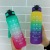 1000ml Amazon Hot Sale Hot Sports Bottle Cup with Straw Frosted Gradient Color Cup Bullet Cup Can Be Fixed Color