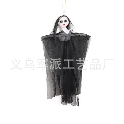 New Halloween Decoration Hanging Ghost Female Ghost Foam Pendant Skull Door Curtain Layout Props Haunted House Whole Pendant