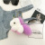 Rex Rabbit Fur Unicorn Key Pendants Fur Bag Pendant Cute Plush Doll White Pony Keychain for Women