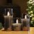 Spot Bullet Electroplated Blackened Glass Paraffin LED Electronic Candle Light Birthday Simulation Candle Night Lamp