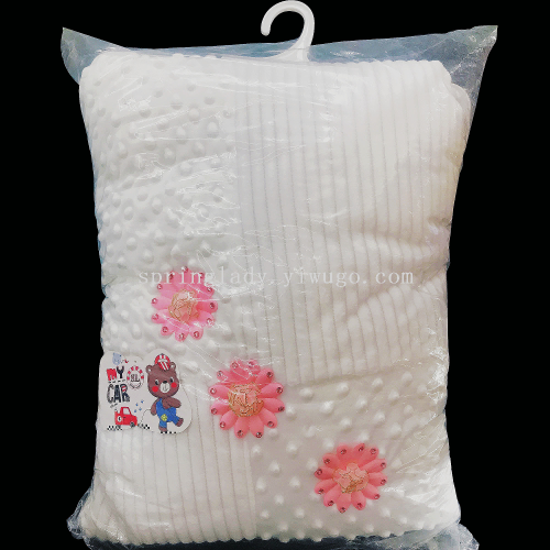 spring lady hot selling style comb vertical bar bubble quilt baby quilt baby blanket set