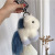 Mink Fur Unicorn Key Pendants Fur Bag Pendant Cute Plush Doll White Pony Keychain Female