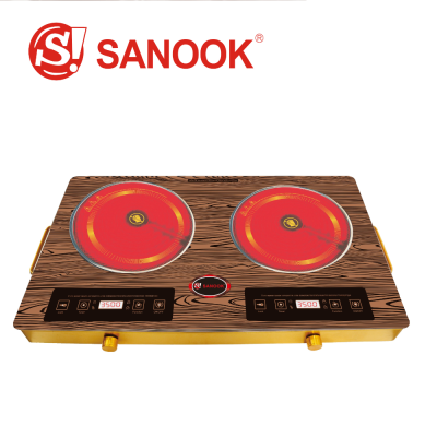 Sanook Electric Ceramic Stove English Double Burner Double Stove Electric Ceramic Stove Induction Cooker Export Multifunctional Light Wave Induction Cooker