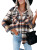 2022 European and American Foreign Trade Cross-Border Women's Clothing Amazon Popular Character Shirt Woolen Button Pocket Casual Shirt
