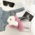 Rex Rabbit Fur Unicorn Key Pendants Fur Bag Pendant Cute Plush Doll White Pony Keychain for Women