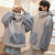 2022 Spring New Self-Closing Shark Sweater Women's Winter Cute Couple Hooded Lambswool Fleece Padded Coat