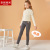 Fleece-Lined Girls' Cotton Leggings Medium and Large Children's Spring and Autumn Outer Wear Boneless Trousers Girls' Winter Extra Thick Warm-Keeping Pants