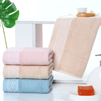 Pure Cotton Thickened Household Adult Towel Plain Broken Willow Leaf Soft Absorbent Face Washing Towel Gift Gift Box Wholesale