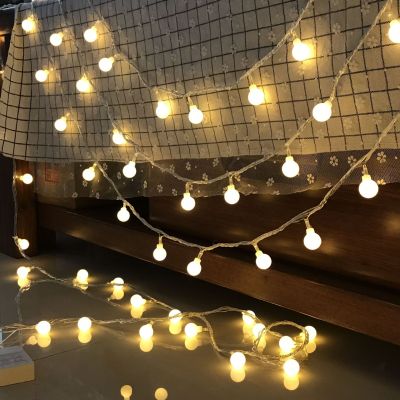 LED Lighting Chain USB Remote Control Ball Small String Battery Light Room Christmas Decoration Outdoor Camping Starry Lights
