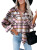 2022 European and American Foreign Trade Cross-Border Women's Clothing Amazon Popular Character Shirt Woolen Button Pocket Casual Shirt