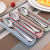 Stainless Steel Adult Chopsticks Fork Spoon Kit Portable Student Household Children Cute Cutlery Box Three-Piece Set