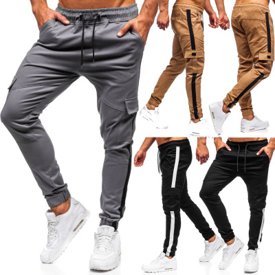 Foreign Trade Men's Wear Workwear Multi-Pocket Slacks Tether Straight Sports Trousers